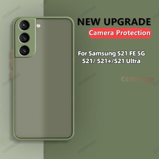 Ốp điện thoại mặt nhám trong suốt cao cấp bền bỉ cho Samsung Galaxy S21 FE 5G Samsung S21FE S 21 Ultra Plus 4G 5G
