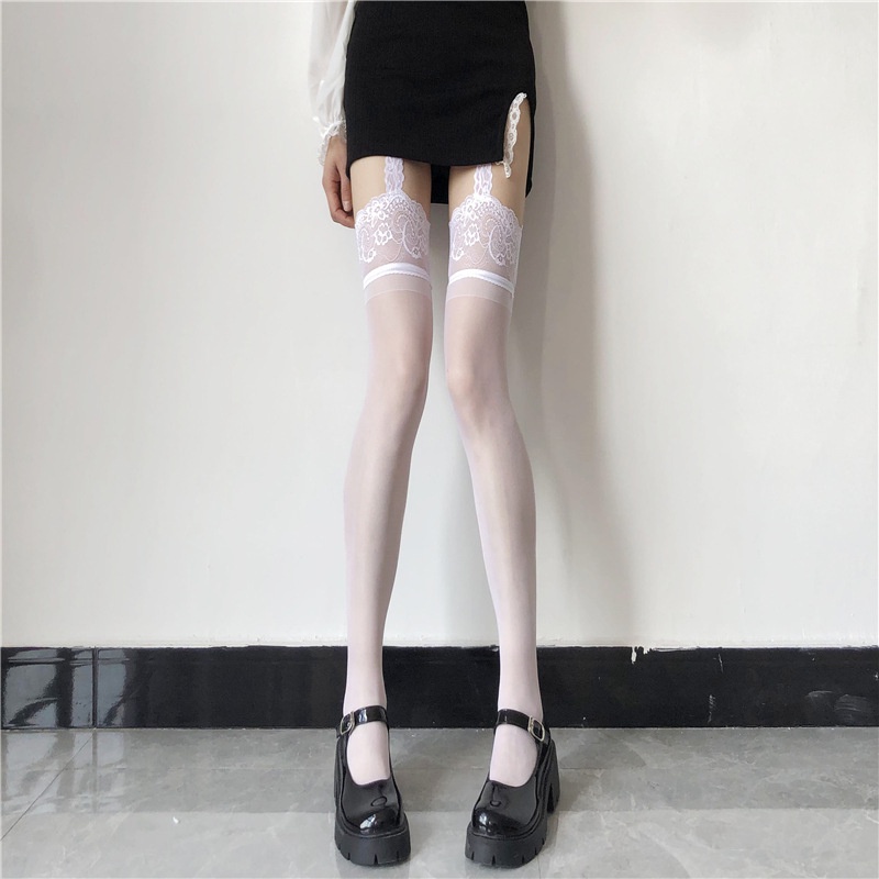 Quần tất lụa phối ren quyến rũ mới 10D