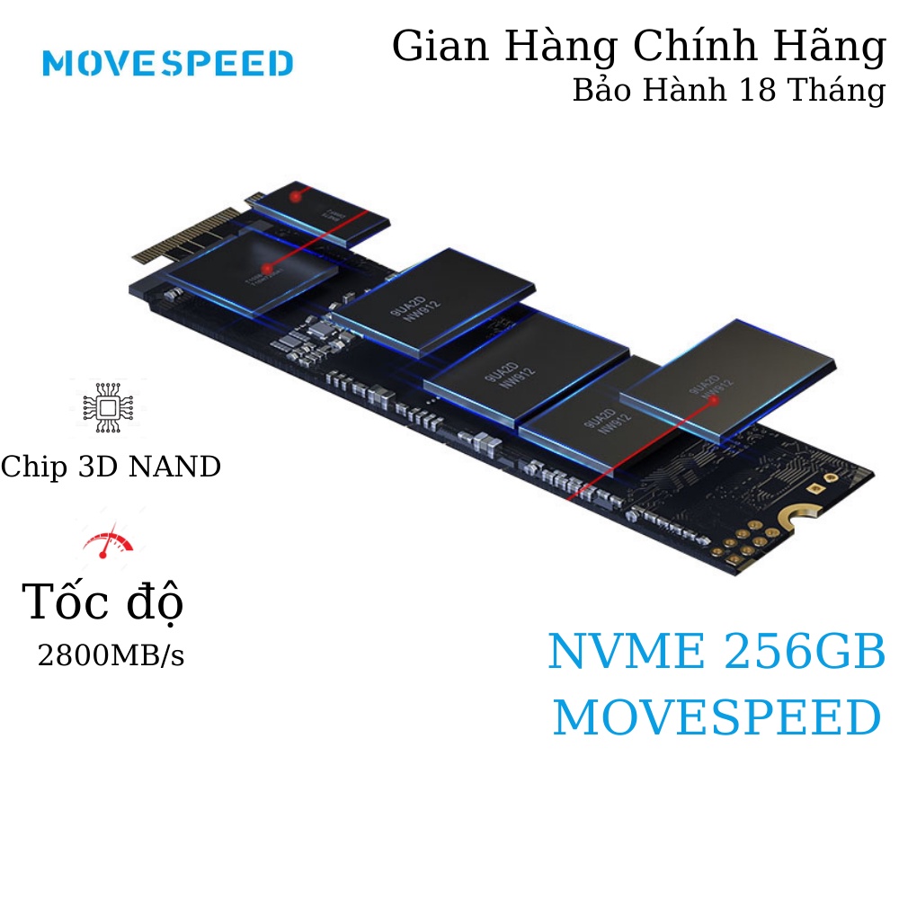 Ổ cứng SSD MOVESPPED NVME M.2 PCle3.0 x 4 256GB chính hãng tốc độ cao 28000MB S thumbnail