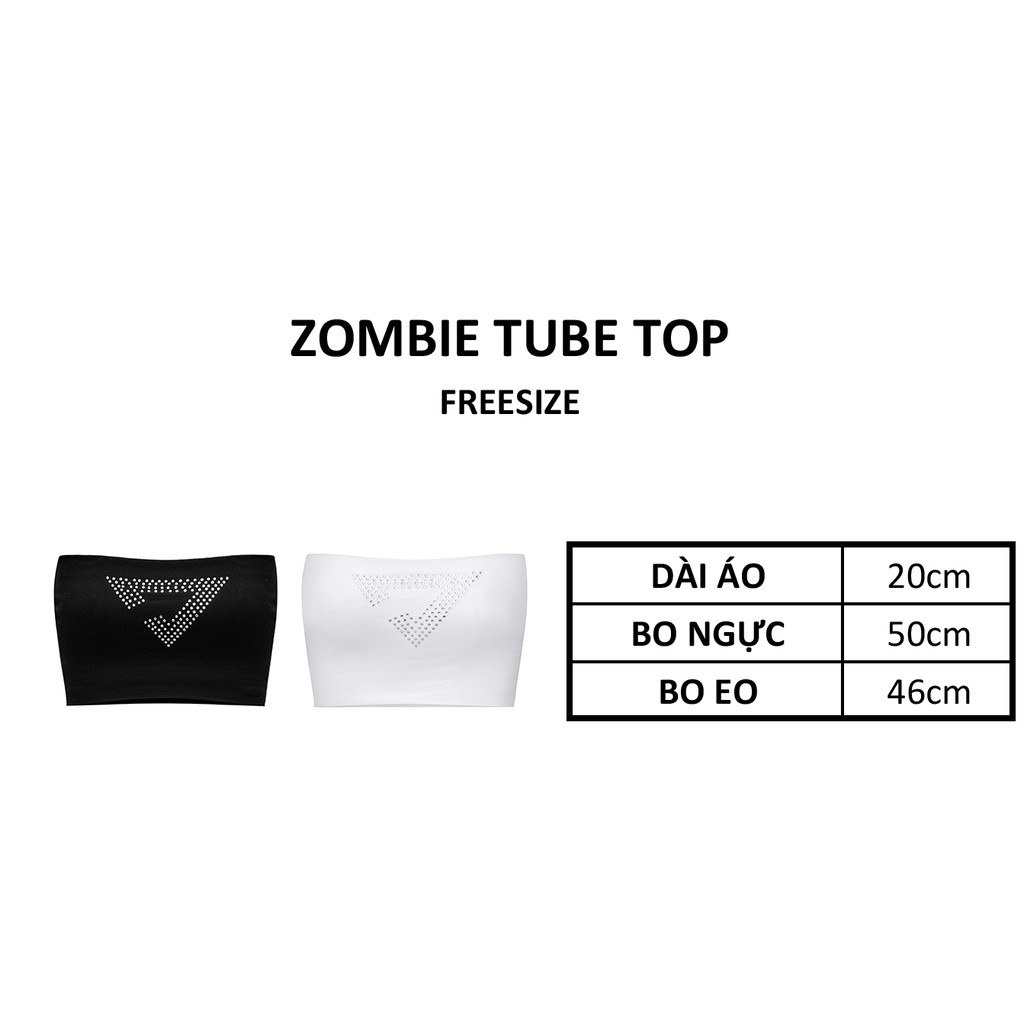 Áo ZOMBIE® Tube Top - Black