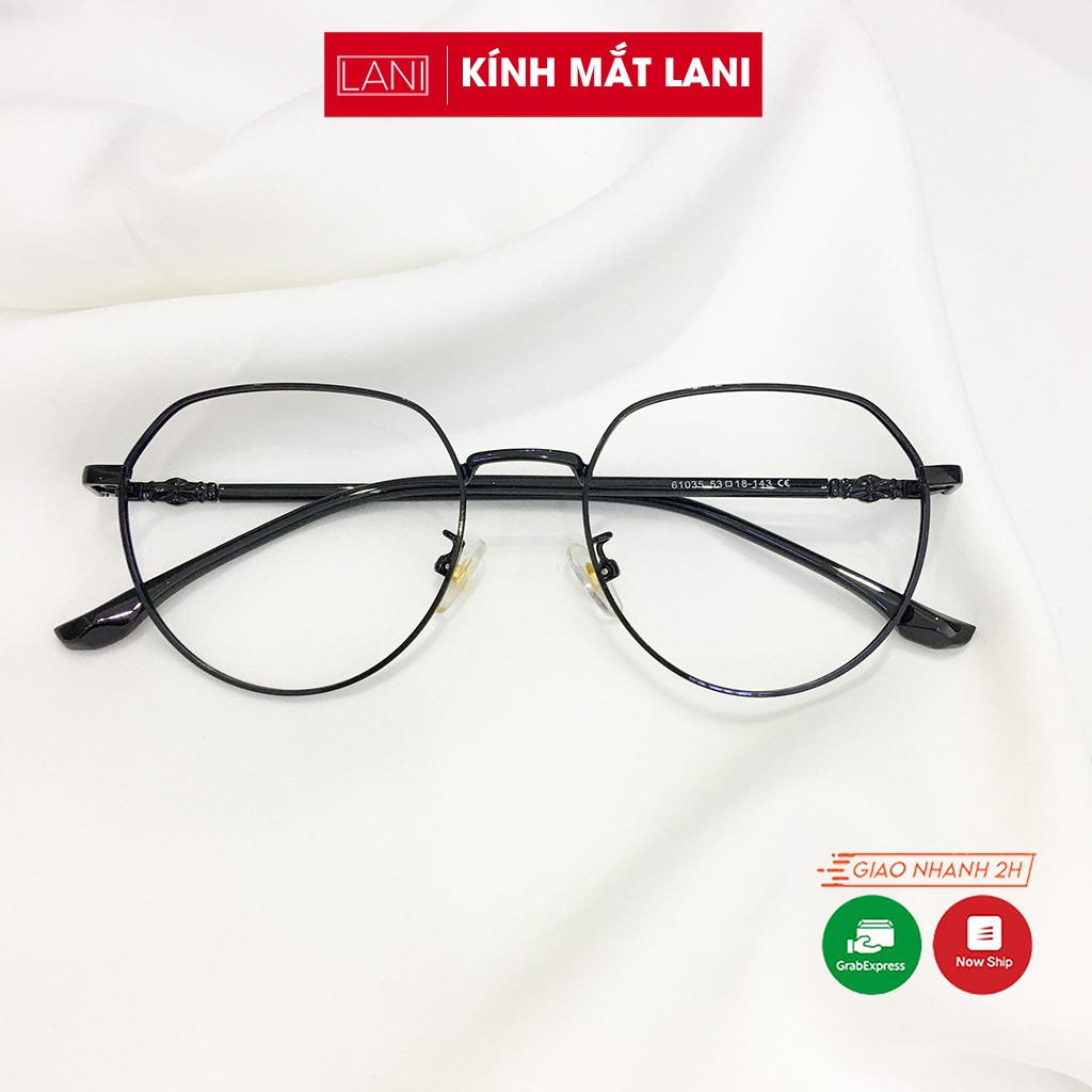 [Tặng tô vít] Gọng kính cận kim loại đa giác họa tiết nhiều màu Lani 61035 - Lắp mắt cận theo yêu cầu