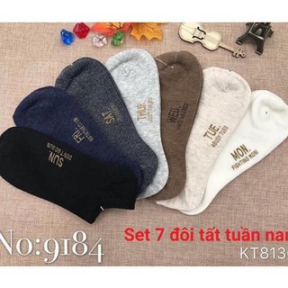 Combo  7 Đôi  tất tuần  Cho Nam ( Cổ Ngắn )