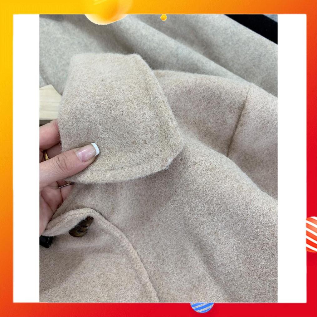 Áo Khoác Dạ, Áo Dạ Dáng Dài Khuy Sừng Túi Bầu, Form Dáng Đẹp, Hàng Cao Cấp Phong Cách Hàn Quốc Ulzzang. | BigBuy360 - bigbuy360.vn