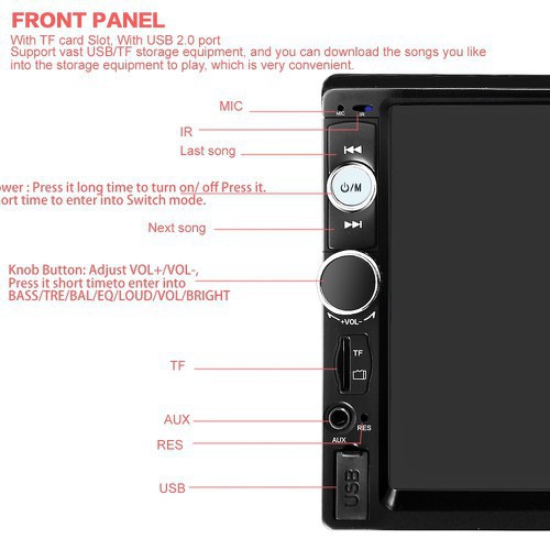 Màn hình ô tô mp5 cảm ứng 7 inch giá rẻ đa chức năng, FULL HD, âm thanh, hình ảnh sắc nét,màn hình dvd cho ô tô,dvd ô tô