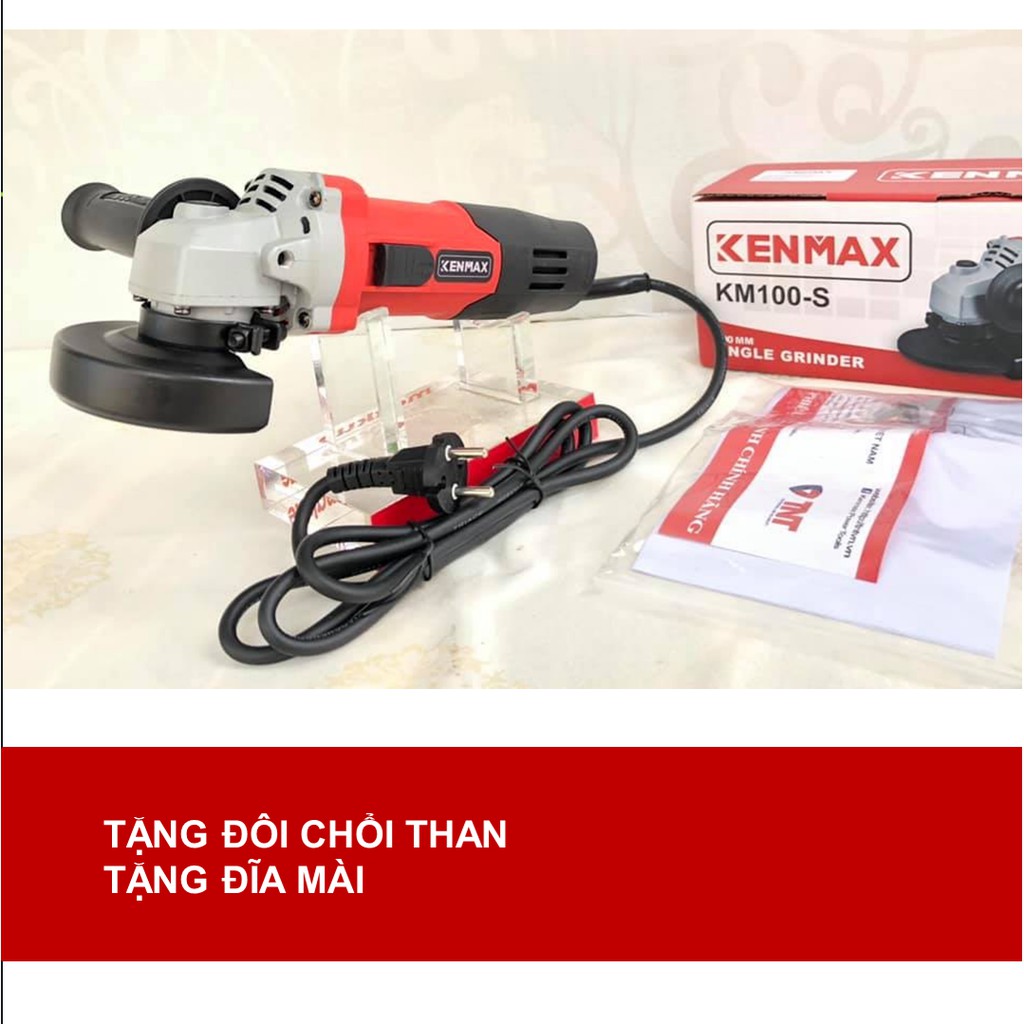 Máy mài góc Kenmax KM 100S ⚡️ TẶNG ĐĨA CẮT ⚡️ TẶNG CẶP CHỔI THAN ⚡️ CÔNG SUẤT 850W ⚡️ THƯƠNG HIỆU NHẬT BẢN