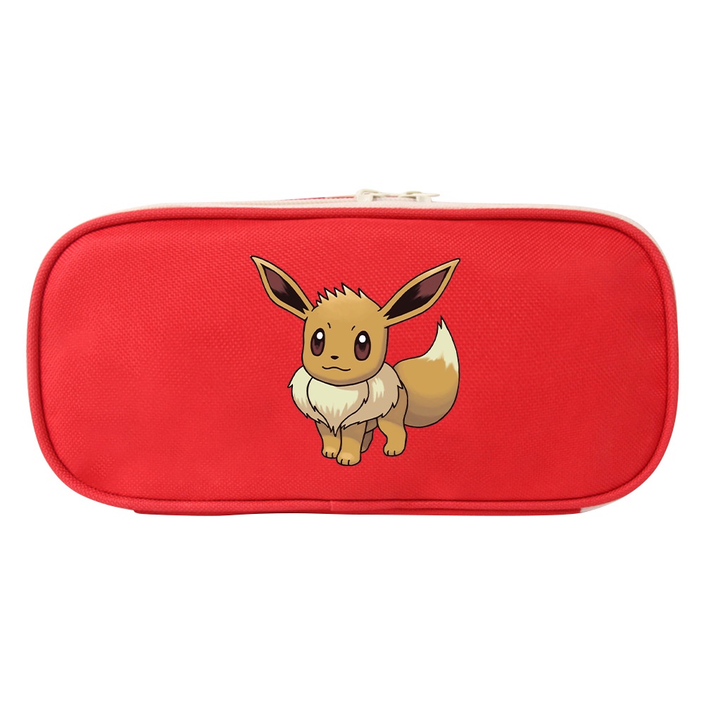 Bóp Viết Vải Canvas Đa Năng In Hình Hoạt Họa Pokemon Pikachu Squirtle Cho Bé