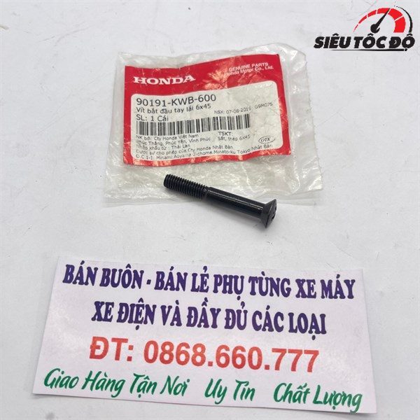Ốc bắt gù tay lái, Ốc 6x45 Zin Honda - 90191KWB600