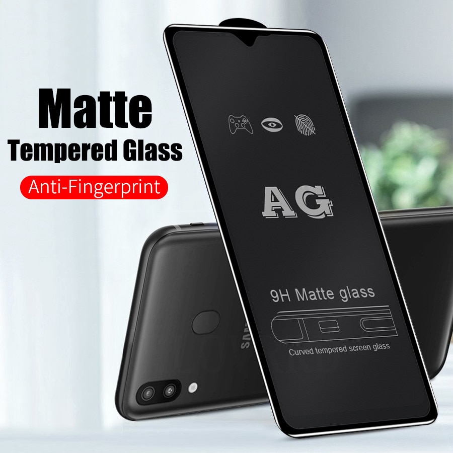 6D Full Glue Cover Matte Tempered Glass Samsung Galaxy A10s A20s A30s A50s A70S A01 A11 A21s A31 A51 A71 M31 M51 Note 10 Lite M20 Screen Protector Film