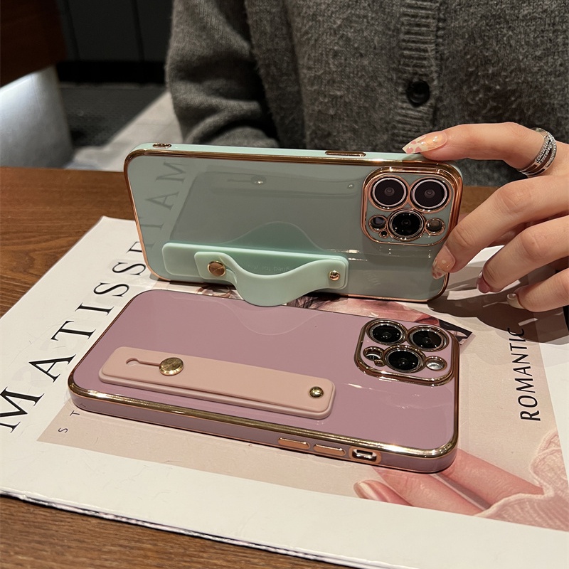 Ốp Điện Thoại Mềm Mạ Điện Có Dây Đeo Cho iPhone 13 Pro Max 12 11 XS Max XR X 7 8 Plus