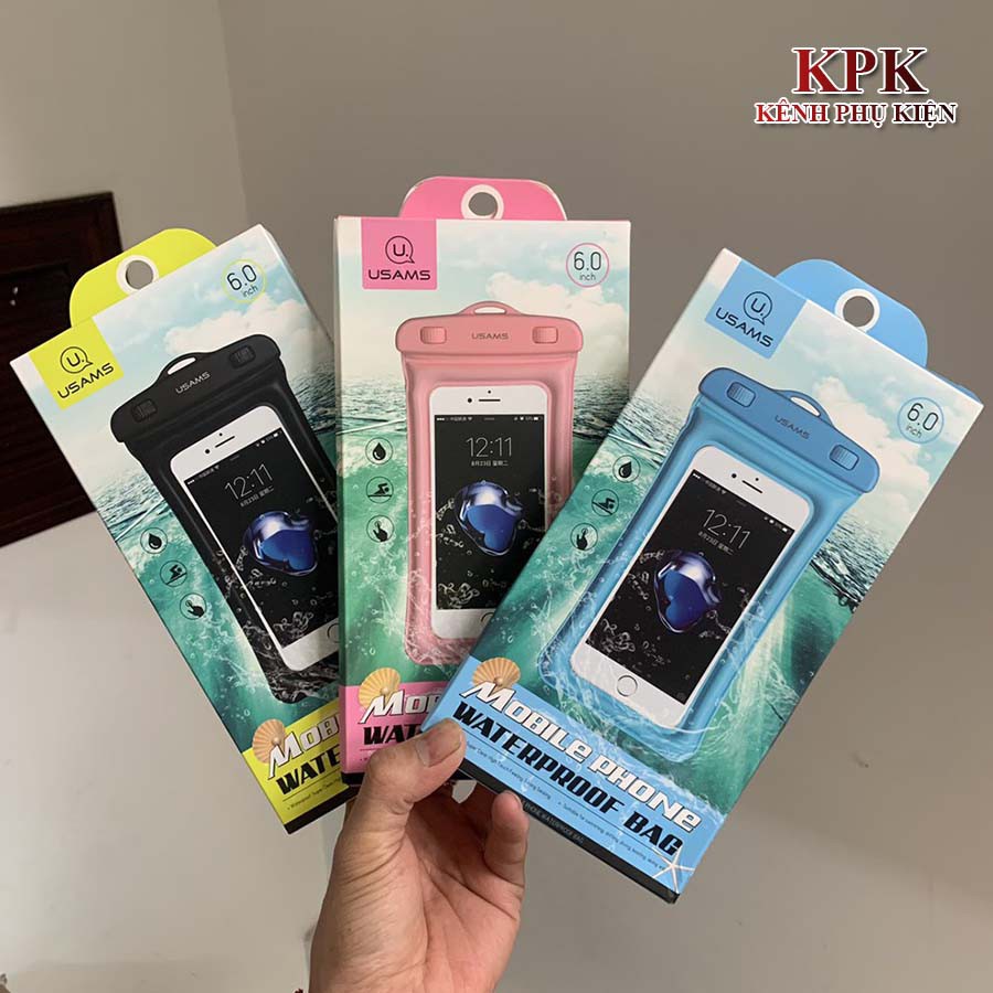 Túi Chống Nước Usams đi biển Cho Điện Thoại 6 Inch