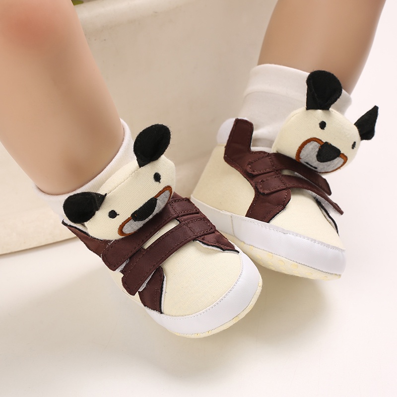 Giày thể thao đế mềm hình gấu hoạt hình dễ thương thời trang cho bé trai sơ sinh 1 tuổi