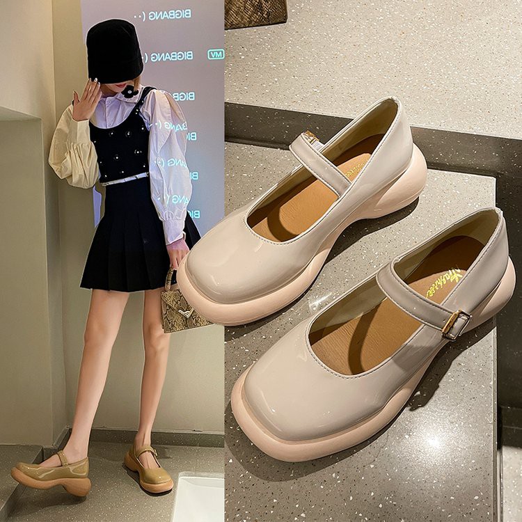 Giày búp bê đế dày thời trang Hàn cho nữ