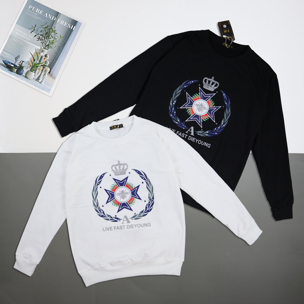 Áo Thun Tay Dài Nam Nữ Chất Nỉ Dày Giữ Ấm Tốt 💝[Chuẩn Hình] | BigBuy360 - bigbuy360.vn