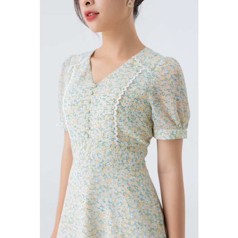 ĐẦM HOA NHÍ VIỀN REN 3421