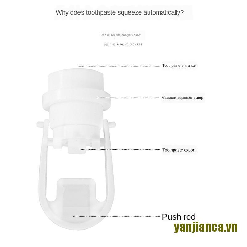 Bộ Dụng Cụ Nặn Kem Đánh Răng Tự Động Gắn Tường Kèm Giá Treo Bàn Chải Đánh Răng