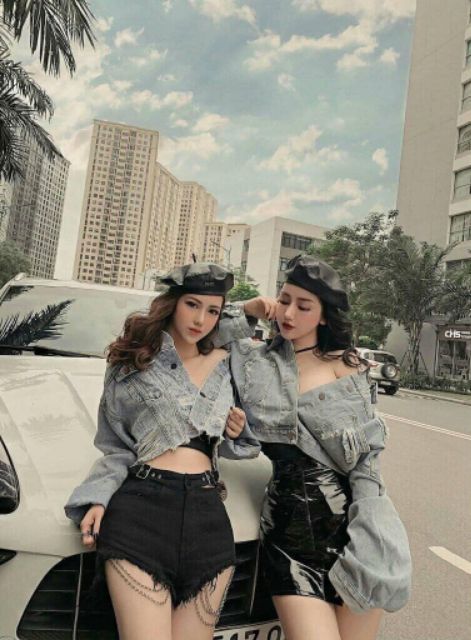 Quần sooc bò dây xích hàng QCL1 | BigBuy360 - bigbuy360.vn