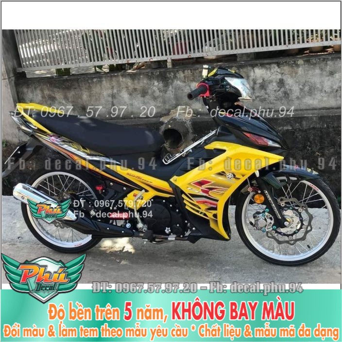 Tem rời Exciter 135 Lc vàng đen (X) -1