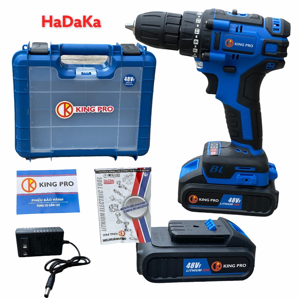 Máy khoan pin 48VF kingpro motor từ không than