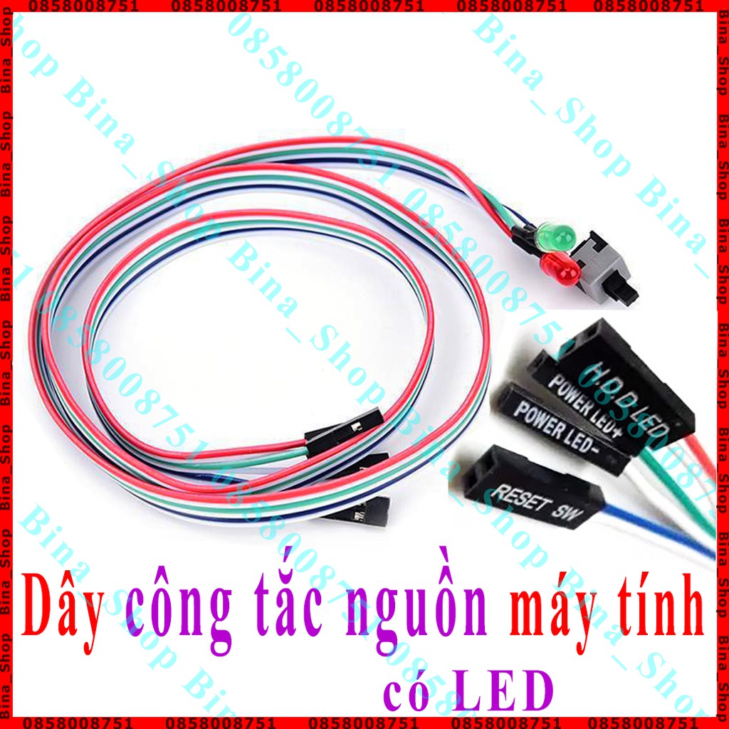 Dây công tắc máy tính có LED dài 65cm