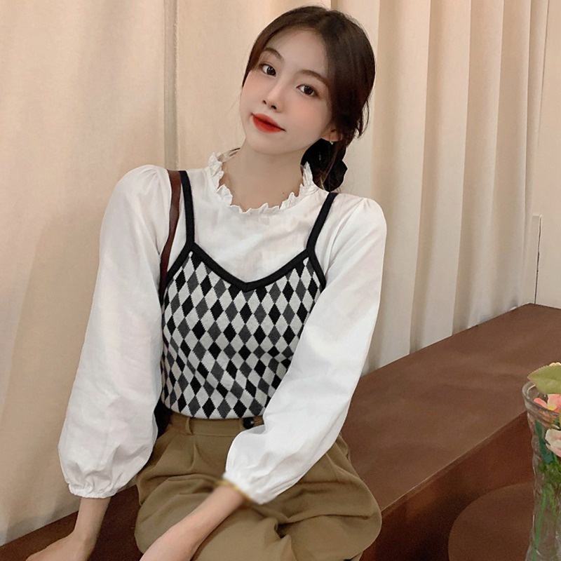 Áo croptop dệt kim sát nách cổ chữ V form ôm phong cách quyến rũ cho nữ