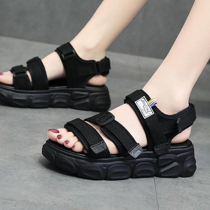 Giày Sandal Đế Xuồng Phong Cách Hàn Quốc Y3