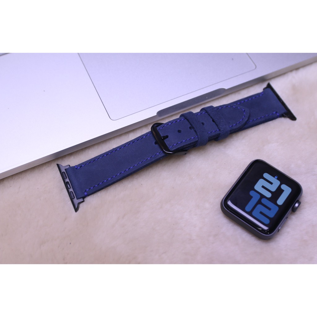 Dây đeo thay thế Apple Watch 1,2,3,4,5,6 Xanh Navy handmade