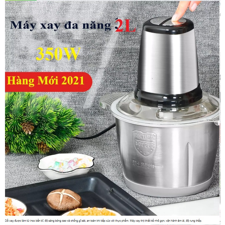 MÁY XAY THỊT XAY THỰC PHẨM ĐA NĂNG KITCHEN EXPERT 250W LOẠI 2L / MÁY XAY INOX
