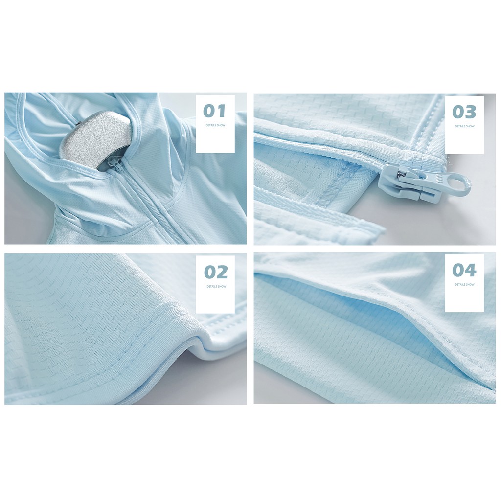 [Mã FASHIONT4WA2 giảm 10K đơn 50K] áo chống nắng nữ (có túi cuộn) vải co dãn 4 chiều thông hơi làm mát chống tia uv | BigBuy360 - bigbuy360.vn