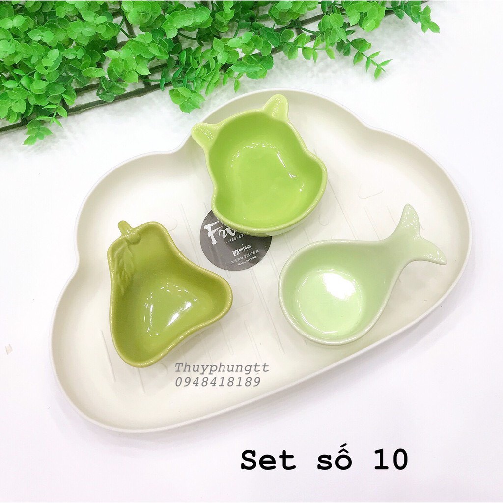 [ Hàng có sẵn ] Set bát sứ cho bé ăn dặm set theo ảnh