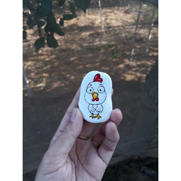 Bộ 12 con giáp cute trên đá cuội vẽ tay chibi