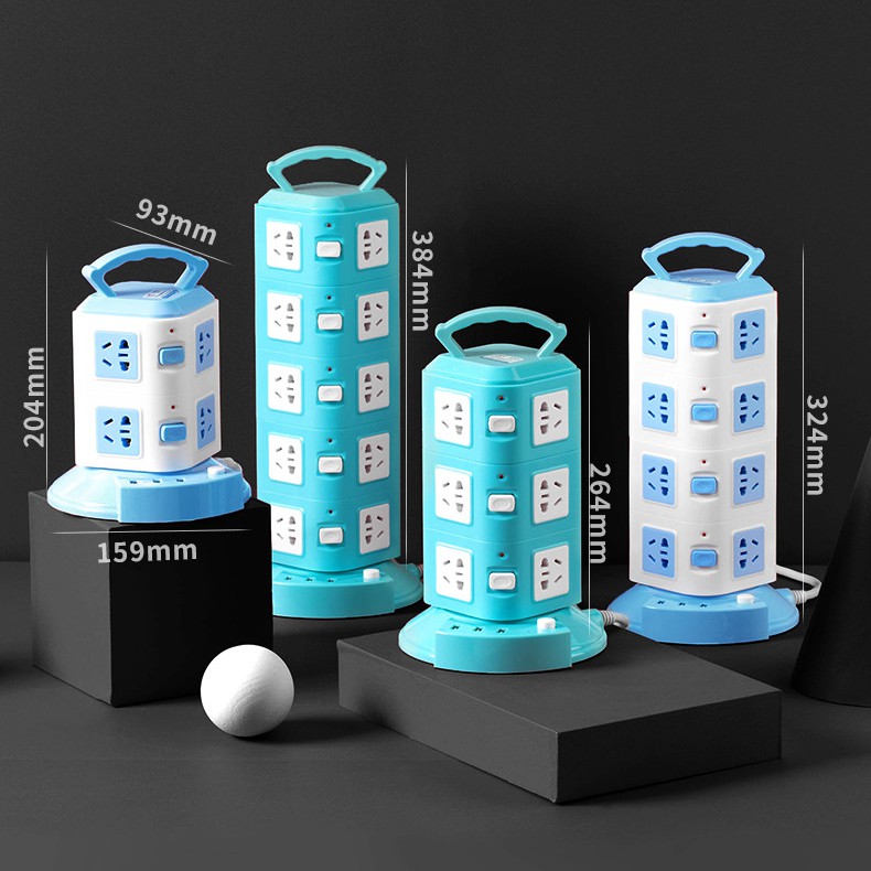 Ổ Điện 2 - 3 - 4 - 5 Tầng Xoay Đa Năng Có 3 Cổng USB Tiện Lợi - Dumi Shop