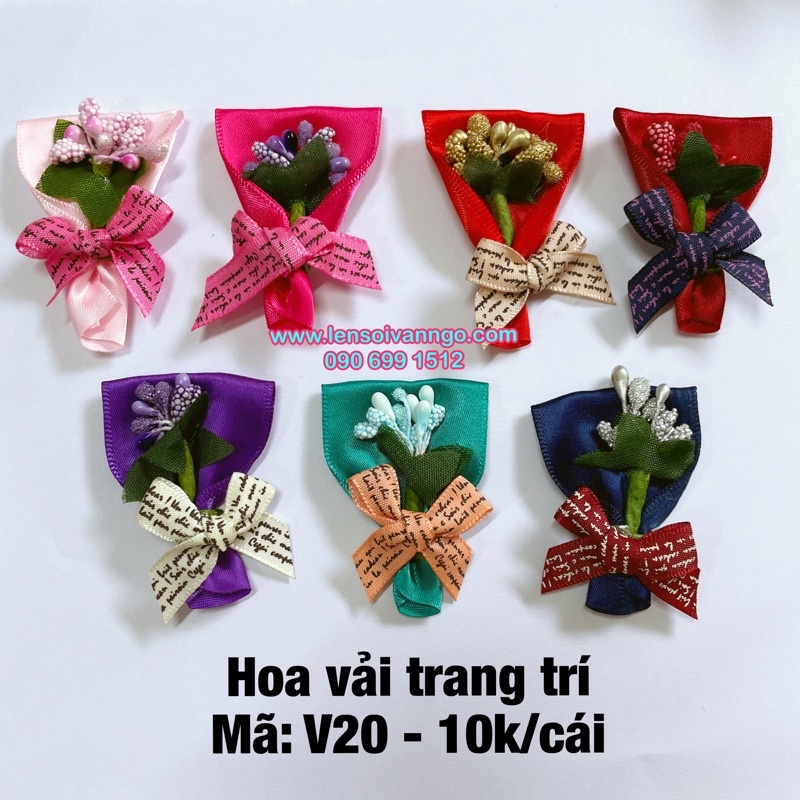 Hoa vải trang trí V20 - 10k/cái