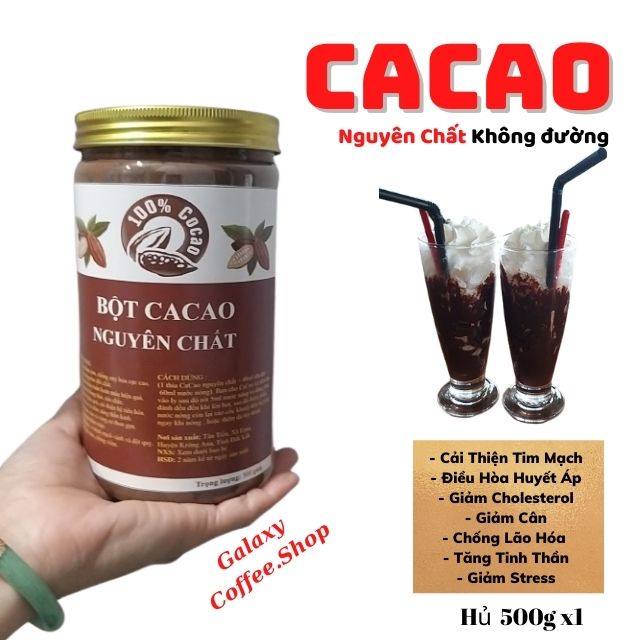 Bột cacao giảm cân nguyên chất daklak, bột cacao đắng nguyên chất loại 1, gói dùng thử