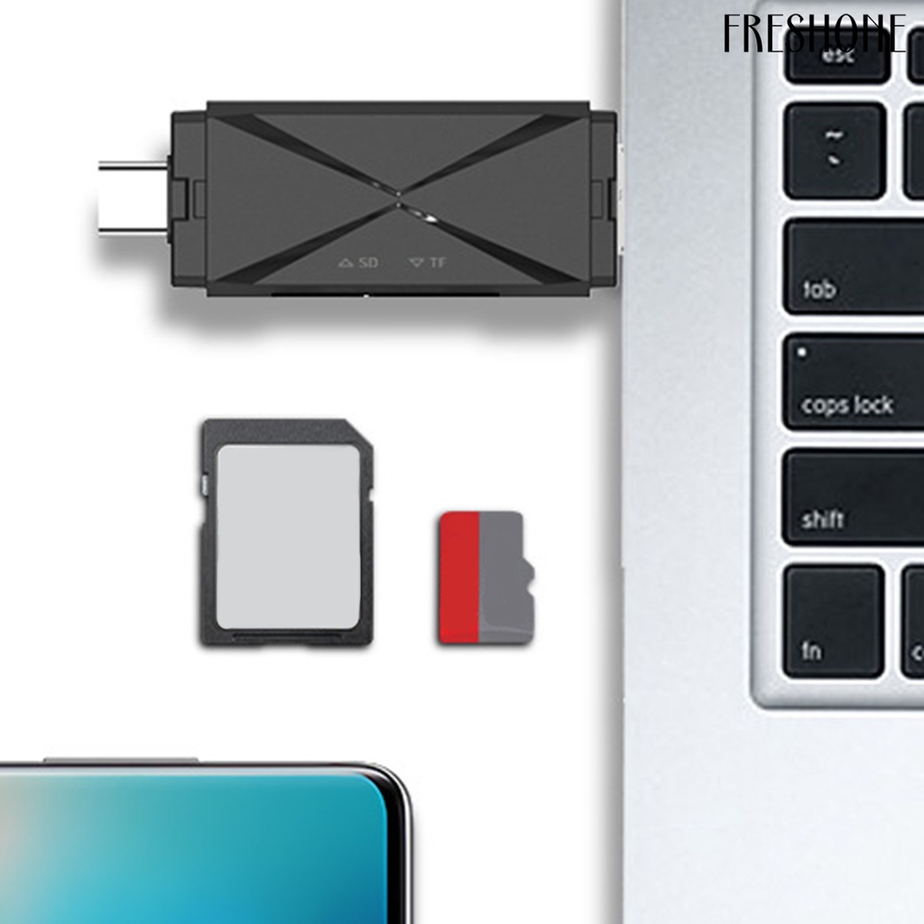 Đầu Đọc Thẻ Nhớ 4 Trong 1 USB 2.0 2 Khe Cắm OTG Micro-SD / TF Cho Điện Thoại | BigBuy360 - bigbuy360.vn