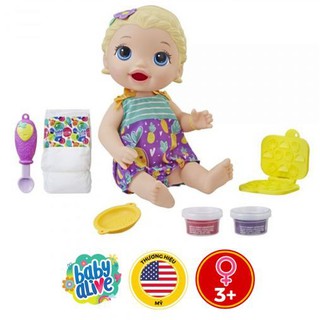 Búp bê Baby Alive bé Lily tập ăn dặm