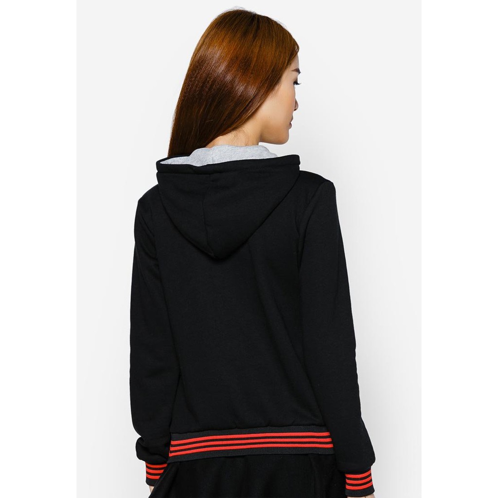 Phúc An - Áo khoác nữ cổ chui hoodie. 4018den