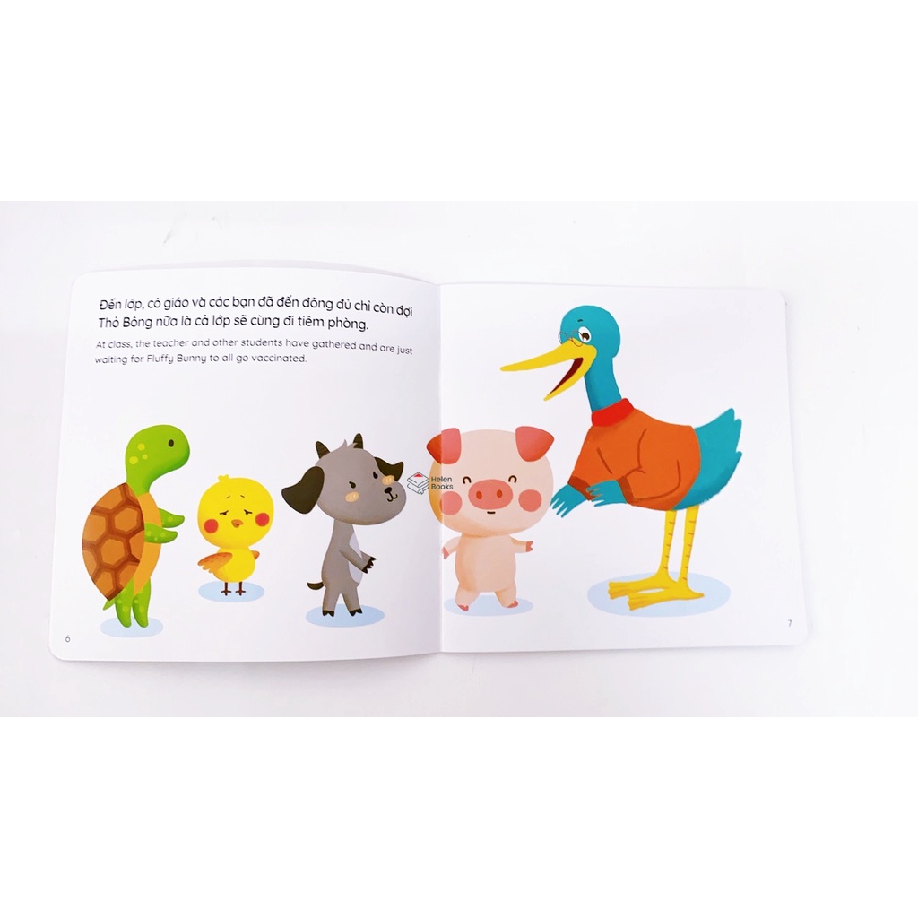 Sách - Ehon Song Ngữ Việt Anh Kĩ năng sống Thỏ Bông có File nghe đọc - bộ 5 cuốn