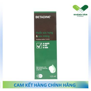 ! BETADINE Gargle & Mouth Wash 125ml - Nước súc miệng