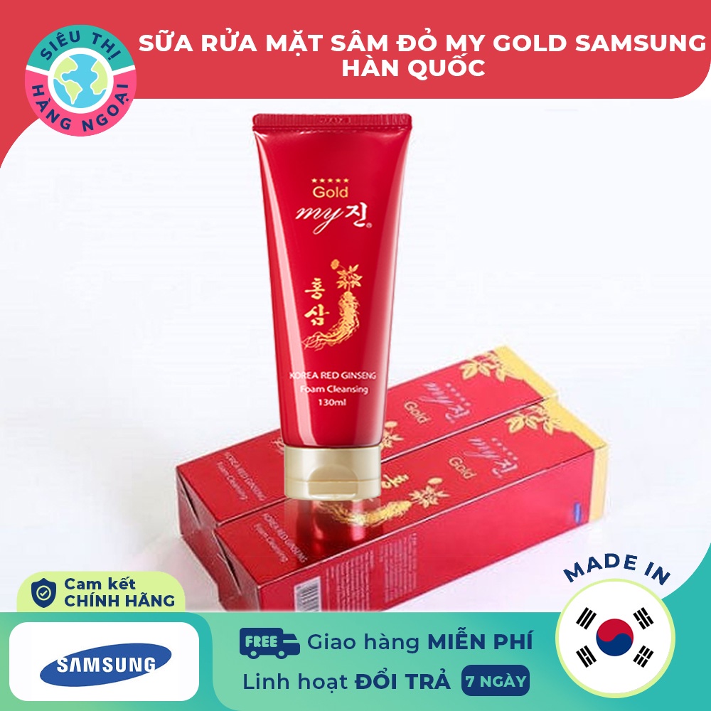 Sữa rửa mặt Hồng Sâm Đỏ My Gold 130ml Exp02/2024