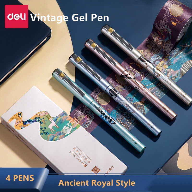 Bút Mực Gel Đen Ngòi 0.5mm Phong Cách Vintage