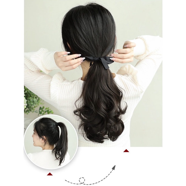 Tóc Cột Xoăn Đuôi Ngựa Ngắn 30cm Sợi Nhân Tạo | Tóc Giả Wina