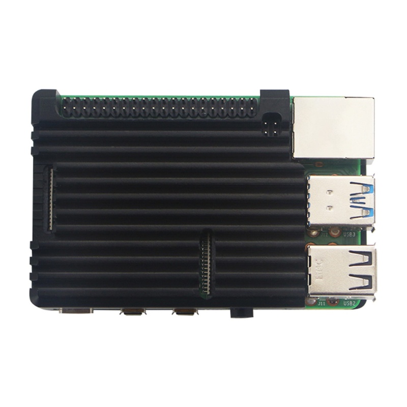 Vỏ Hợp Kim Nhôm Kèm 2 Quạt Làm Mát Cho Raspberry Pi 4