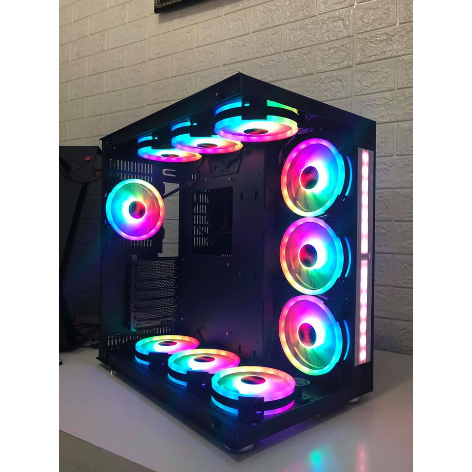 Quạt Tản Nhiệt, Fan Case Coolman V4 Đồng bộ main nháy theo nhạc Cực Hot 2020