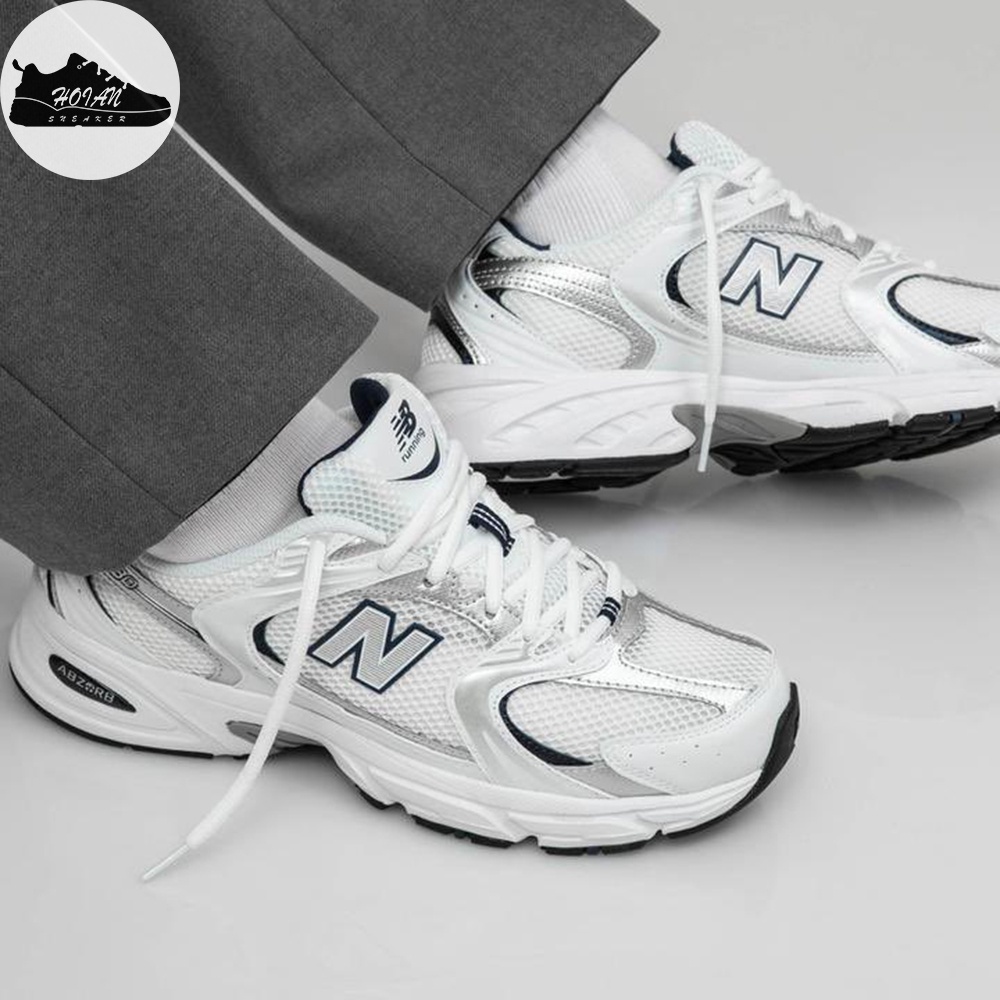 Giày New Balance 530 White Silver 1:1 Nam Nữ - Giày Thể Thao NB530 Cổ Thấp Trắng Bạc