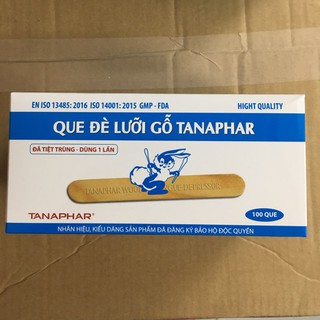 [ SALE SỐC ] Que đè lữoi gỗ tiệt trùng 100 cái / hộp