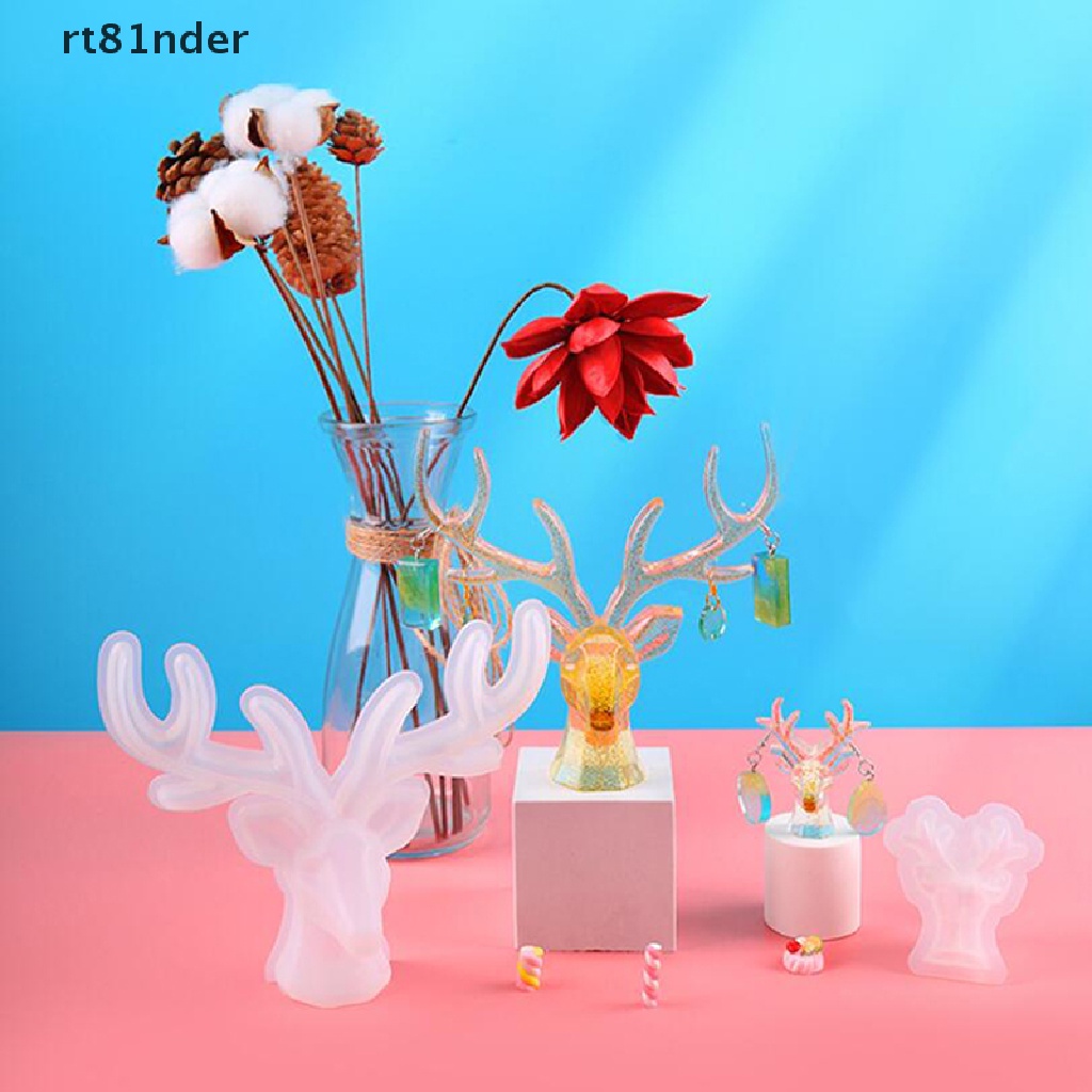 Khuôn Silicone Làm Giá Đỡ Trưng Bày Bông Tai Hình Nai DIY