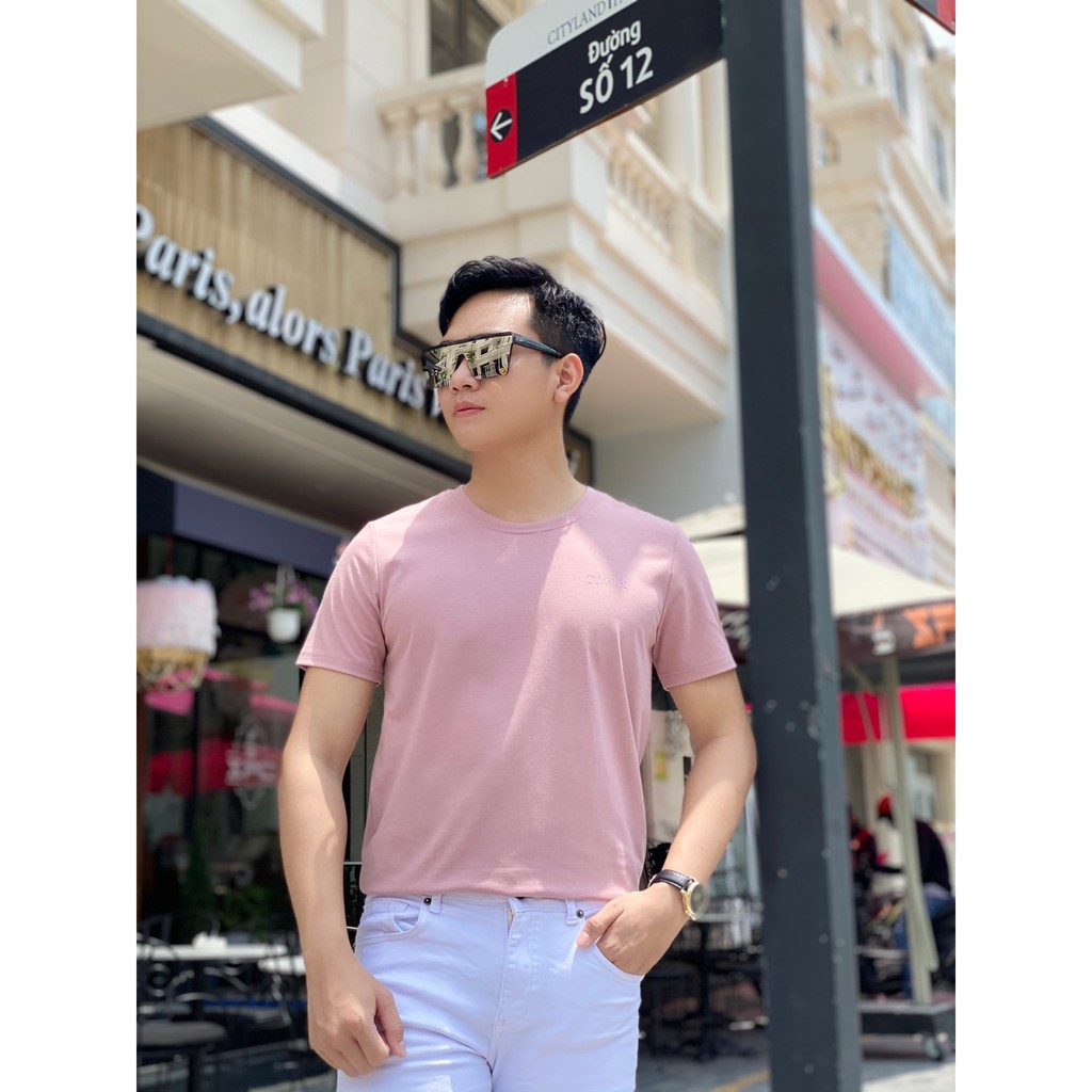 Áo thun nam tay ngắn cổ tròn basic, áo phông trơn nam nữ cộc tay cotton co giãn 4 chiều | BigBuy360 - bigbuy360.vn