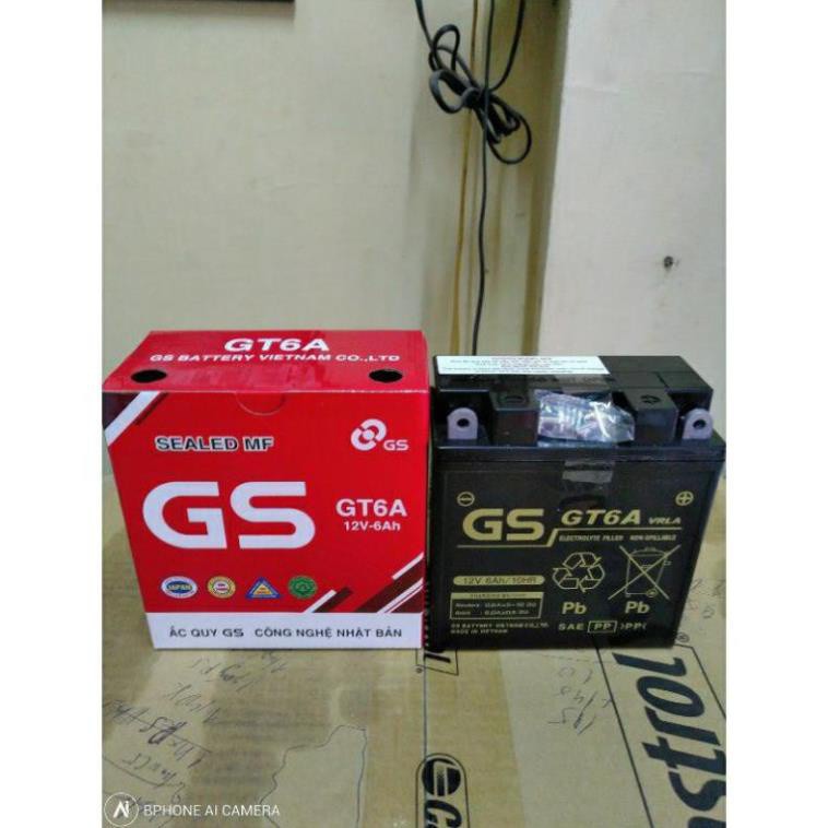 ắc quy xe máy GS 12v 6Ah ( Mã : GT6A)