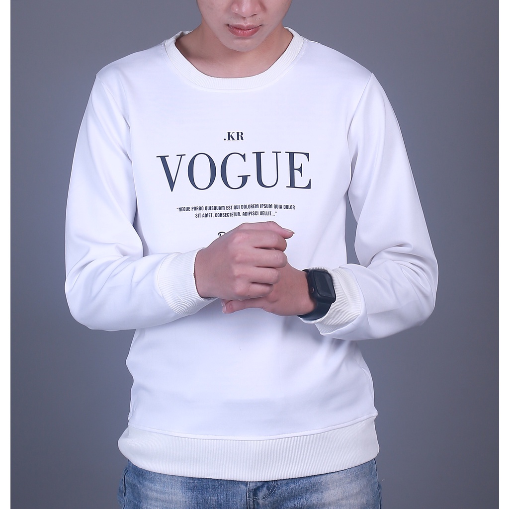 Áo Thu Đông Nam Nữ In Chữ VOGUE - Chất Poly Dày Dặn - MÃ TD75