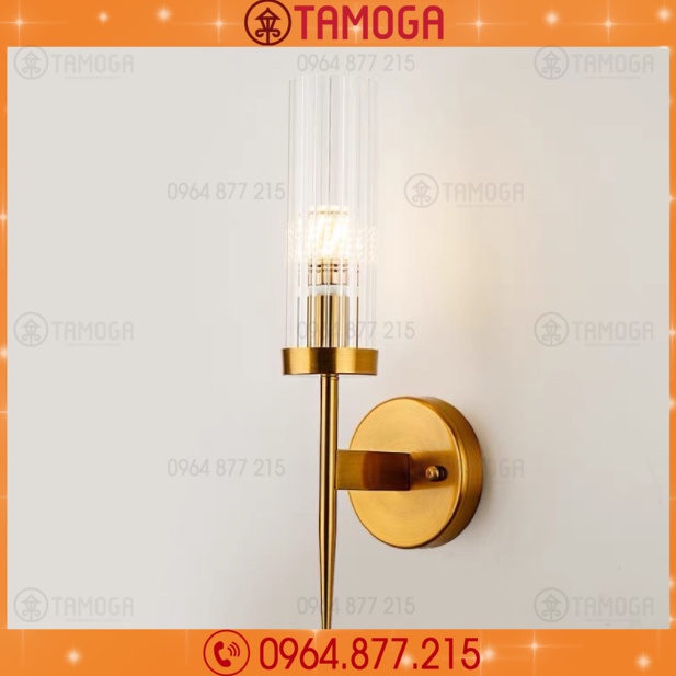 Đèn ngủ treo tường, đèn tường trang trí pha lê đơn TAMOGA DGT 1267, 3008
